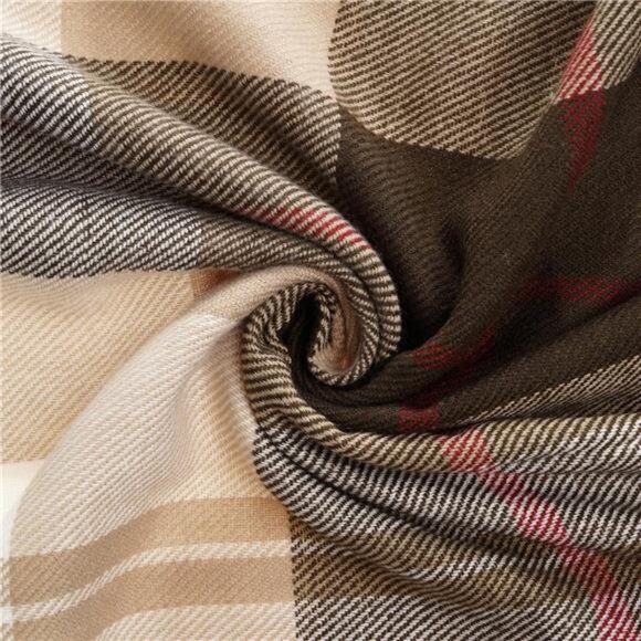 Brown Plaid Throw Blanket for Couch - Fall Plaid Blanket Buffalo Plaid Blankets - Picture 5 of 7